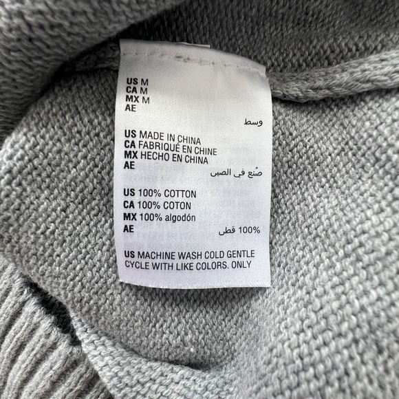 ❤️NWT Karen Scott Womens 1/4 Zip Cable Knit Sweater Sz M Smoke Grey 100% Cotton - Picture 3 of 13